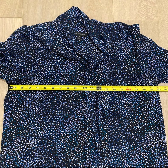 Banana Republic | Blue Polka Dot Tie Front Blouse 💙 - Picture 7 of 10